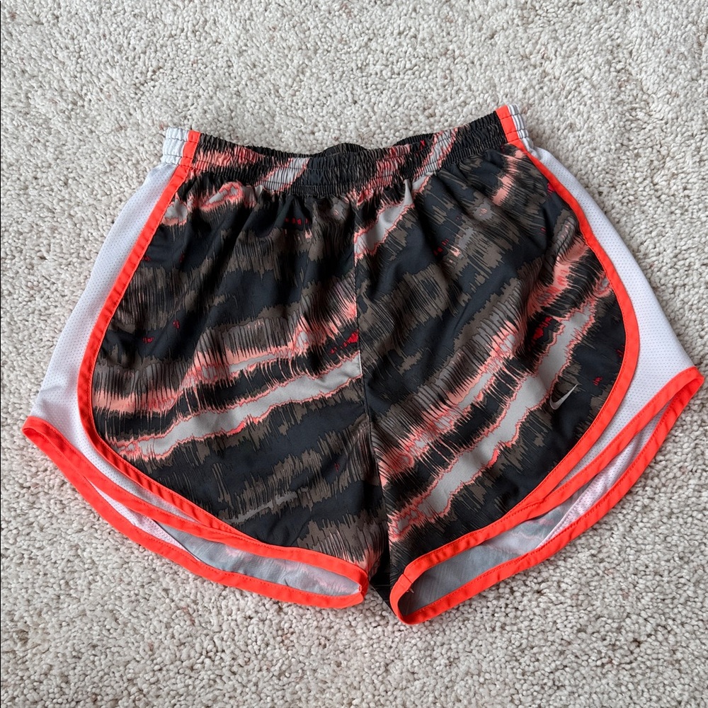 Nike Women's Athletic Shorts - Black and Orange